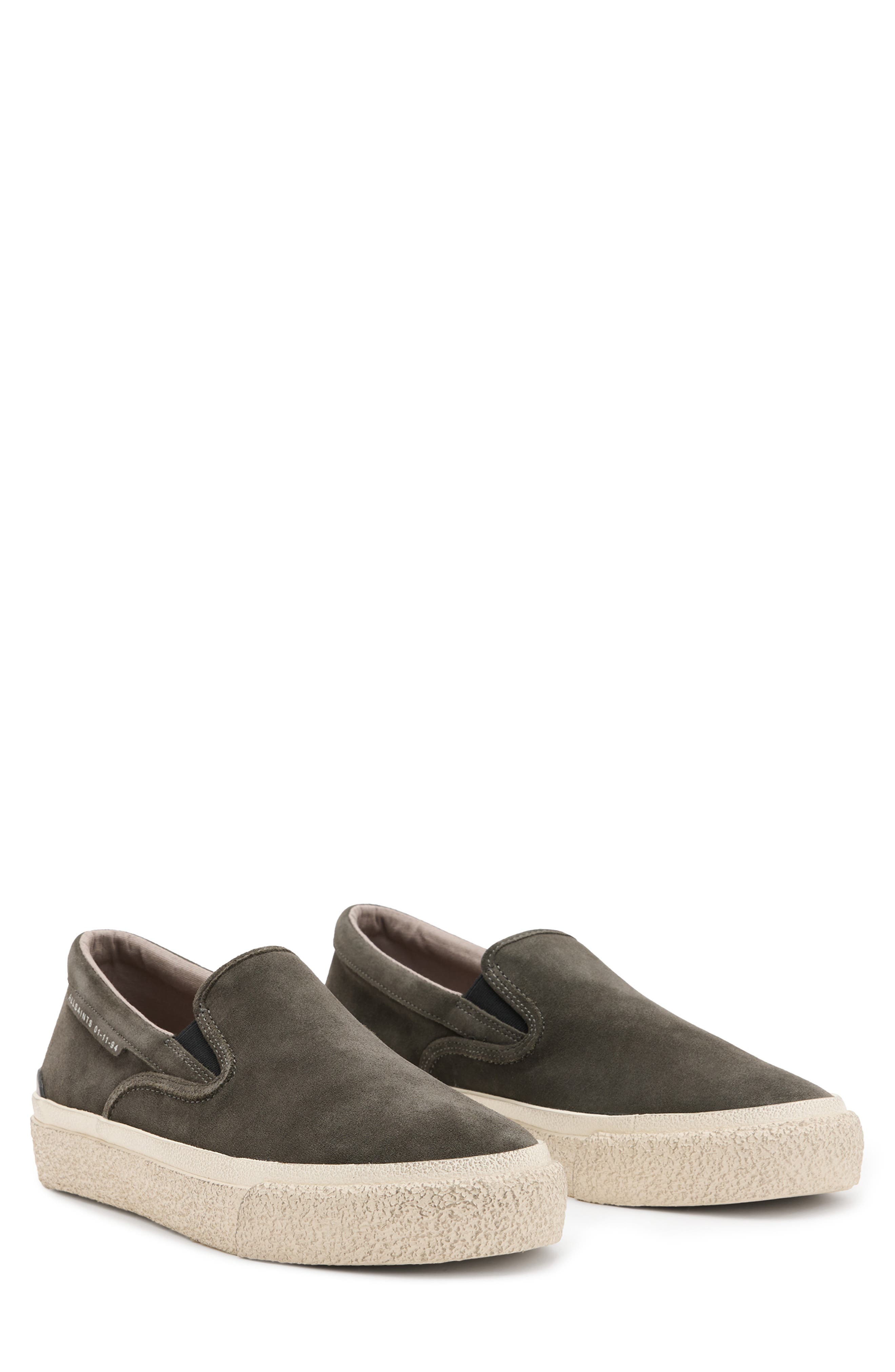 AllSaints Suede Slip-On Sneaker, Alternate, color, 