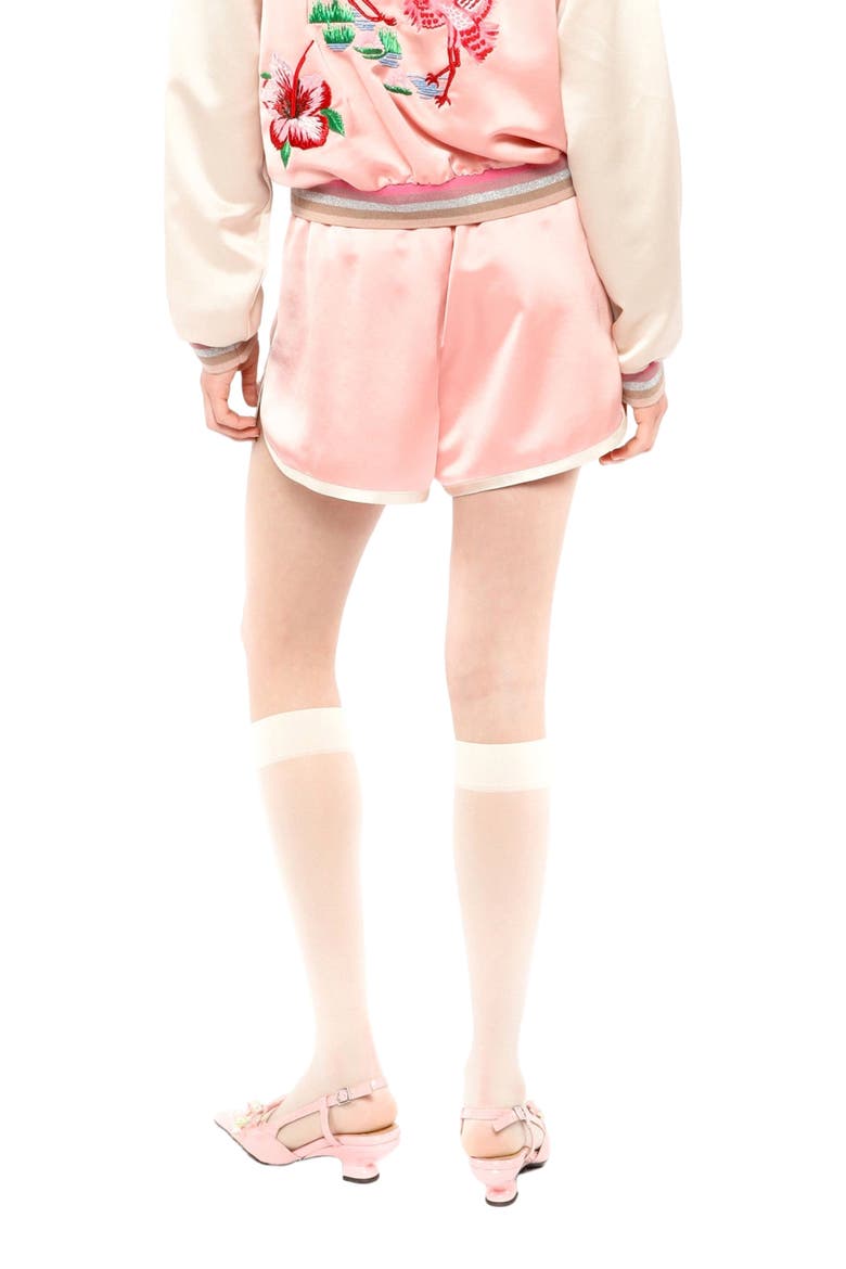 Satin Souvenirs Shorts, Alternate, color, PASTEL PINK