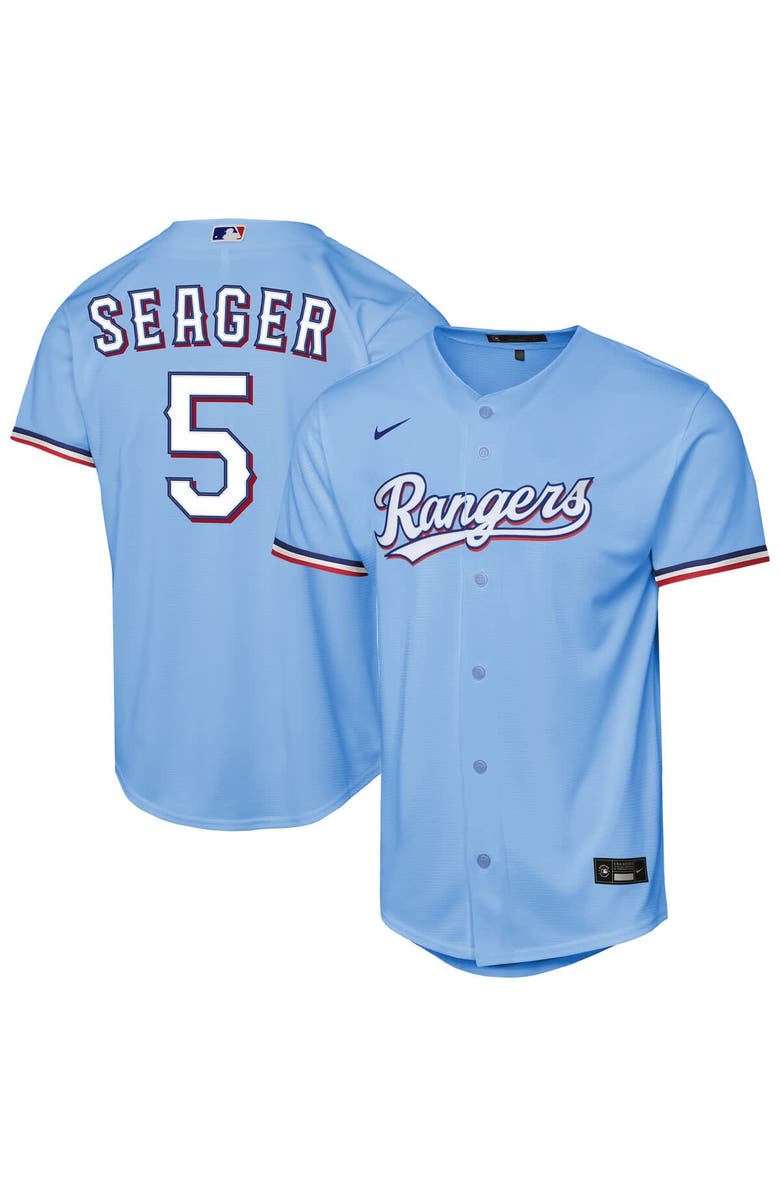 Nike Youth Nike Corey Seager Light Blue Texas Rangers Alternate Replica 2.0 Player Jersey, Main, color, 