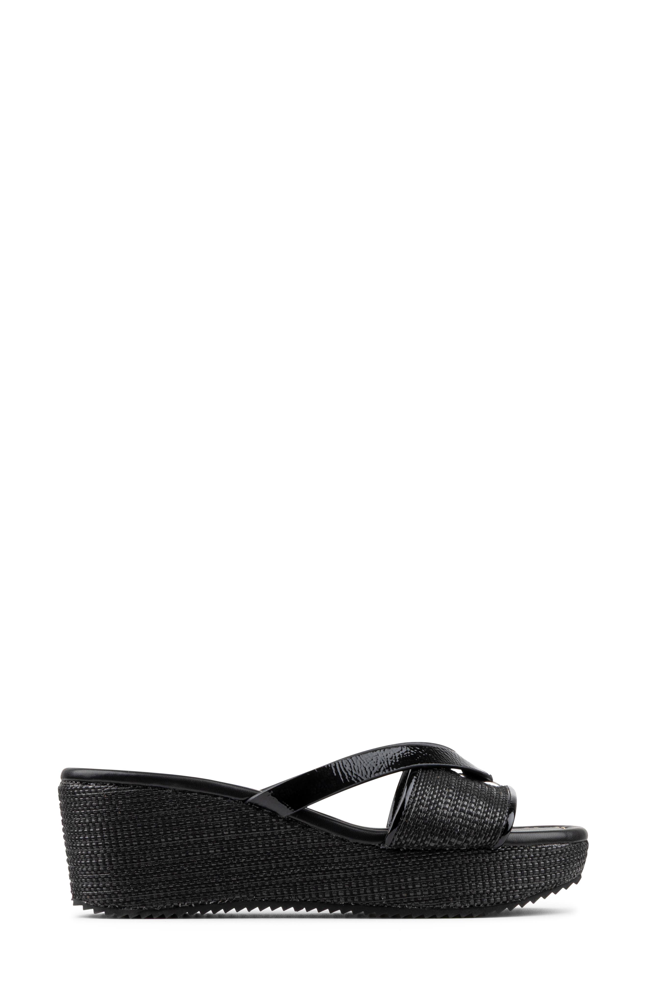 Donald Pliner Sotira Platform Wedge Sandal, Alternate, color, Black