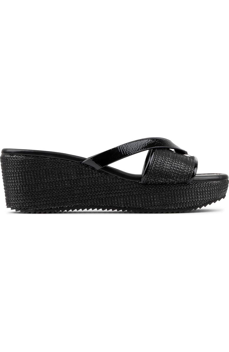 Donald Pliner Sotira Platform Wedge Sandal, Alternate, color, Black