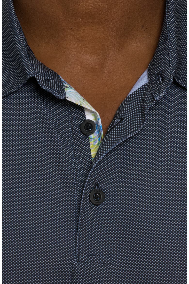 Hyde Bird's Eye Performance Polo, Alternate, color, BLACK