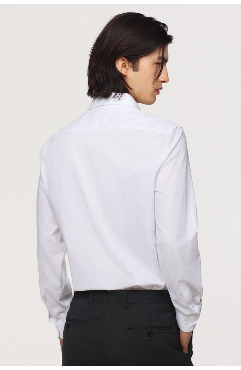 H&M Slim Fit Cotton Shirt, Alternate, color, White