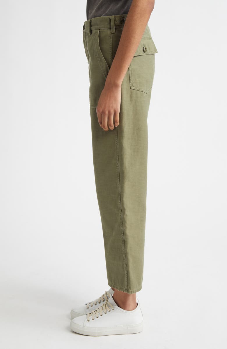 Nili Lotan Earl Ankle Straight Leg Pants, Alternate, color, Olive Fatigue