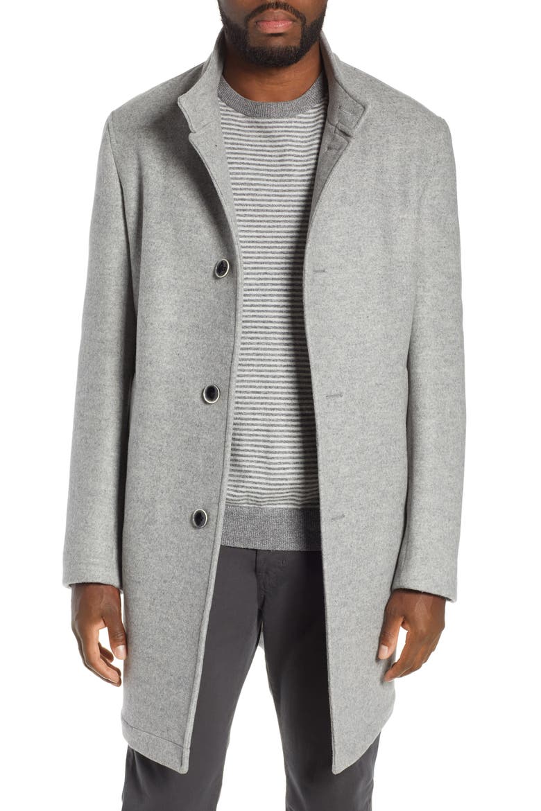 Camden Double Face Wool Blend Coat, Main, color, LIGHT GREY