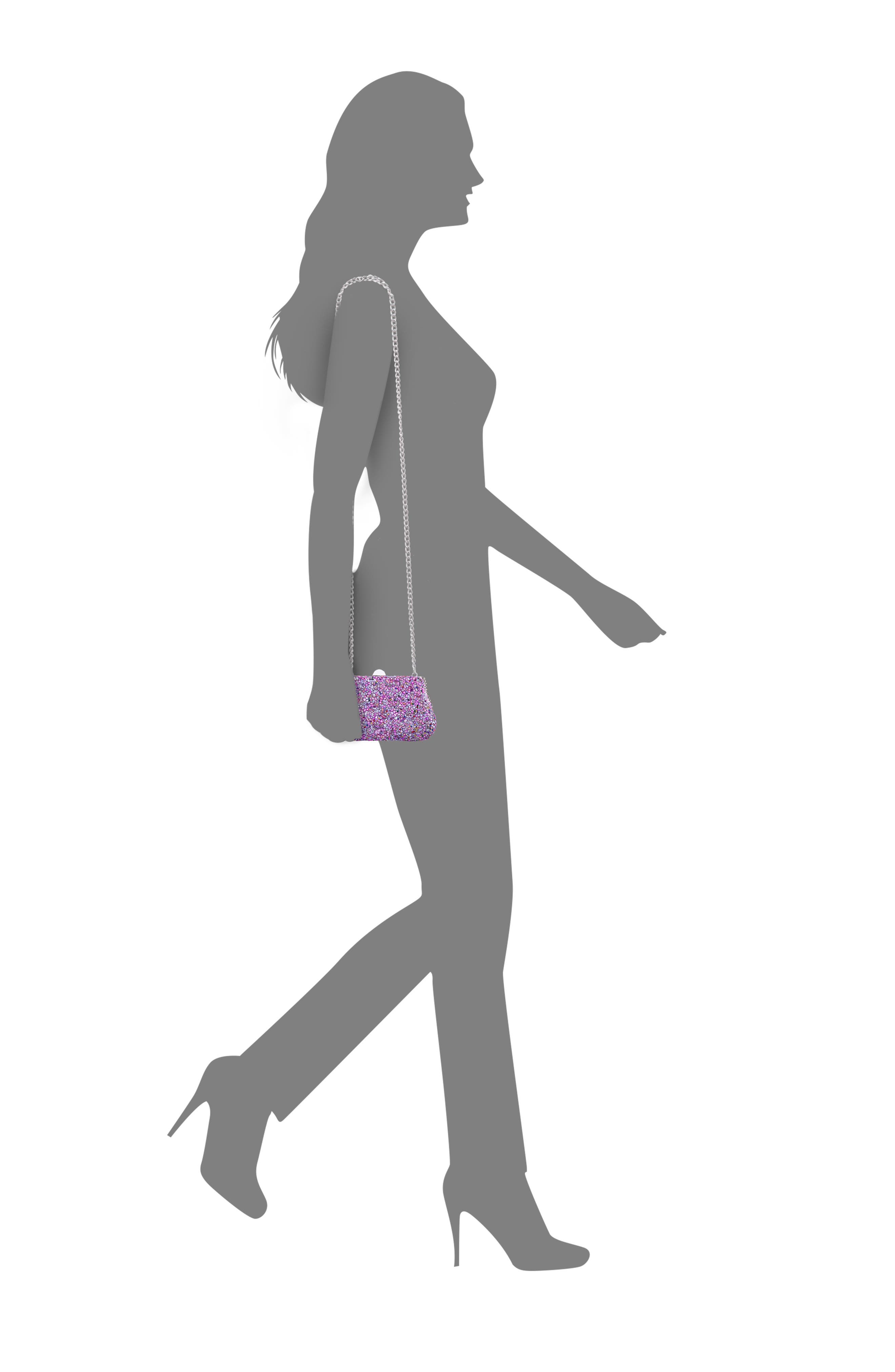 Nina Cheer Embellished Clutch, Alternate, color, Lavender Multi