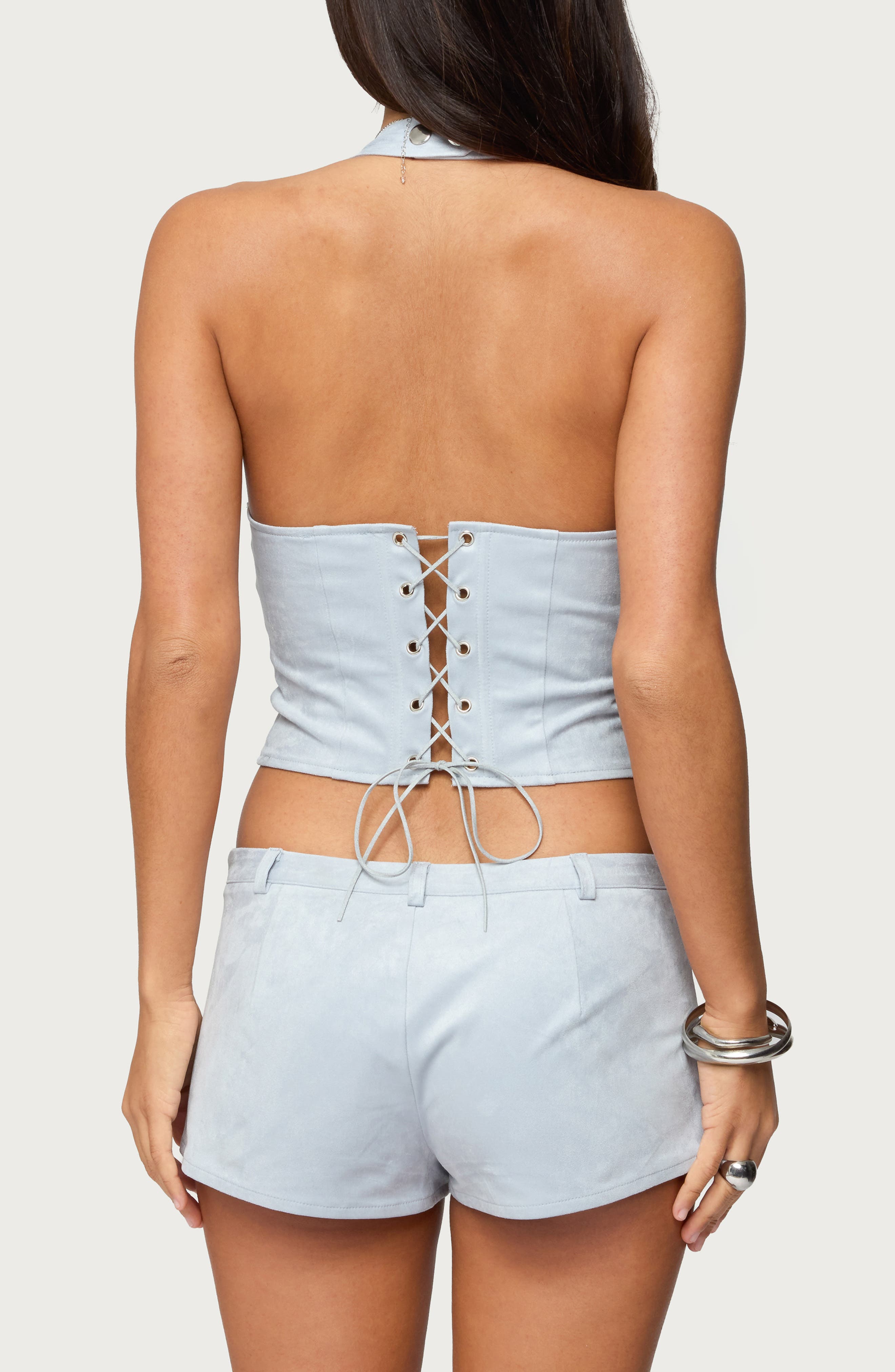 Sloane Faux Suede Halter Top - image 2