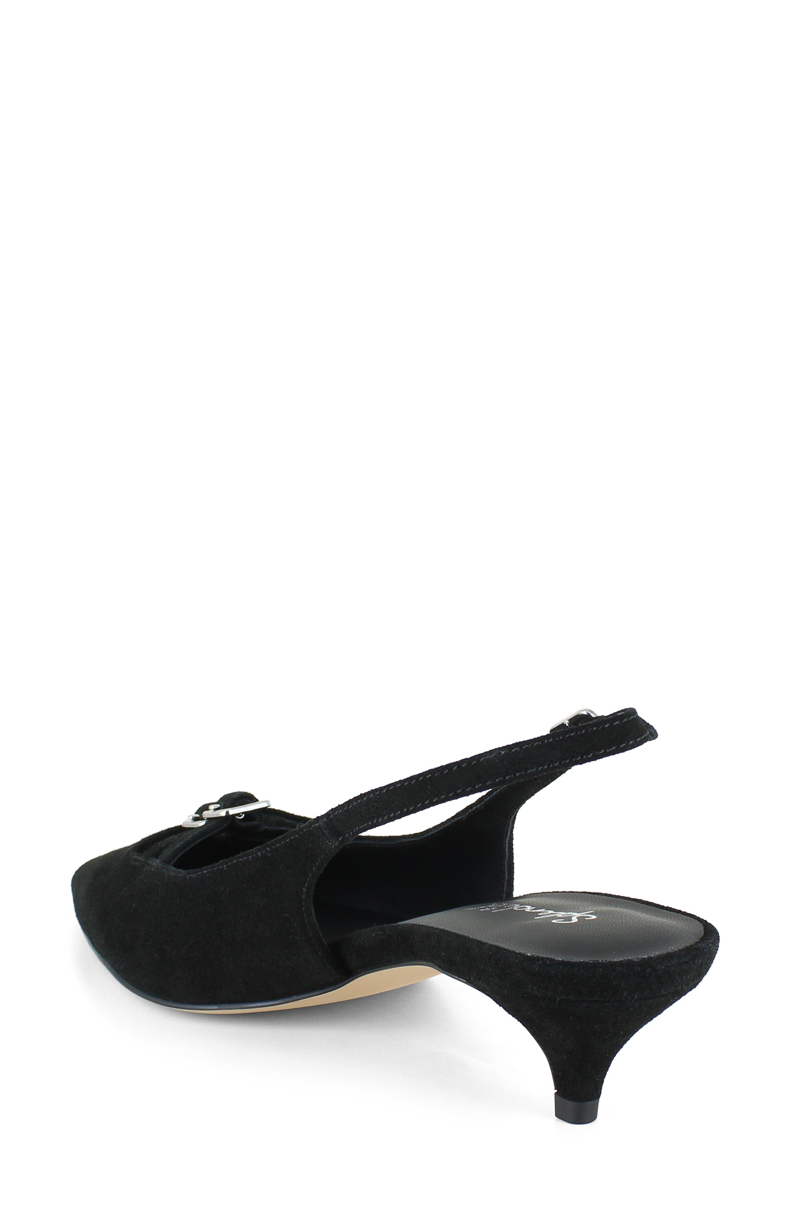 Vivi Pointed Toe Slingback Pump, Alternate, color, BLACK