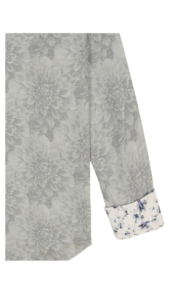 Lexington Floral Stretch Cotton Button-Up Shirt, Alternate, color, WHITE