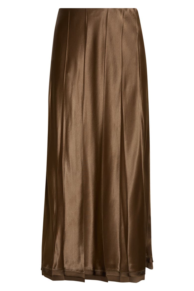 Raw-Edge Pleated Statin Skirt, Main, color, PINEWOOD