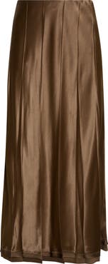 Vince Raw-Edge Pleated Statin Skirt
