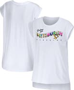 WEAR by Erin Andrews Women's WEAR by Erin Andrews White Pittsburgh Penguins Greetings From Muscle T-Shirt