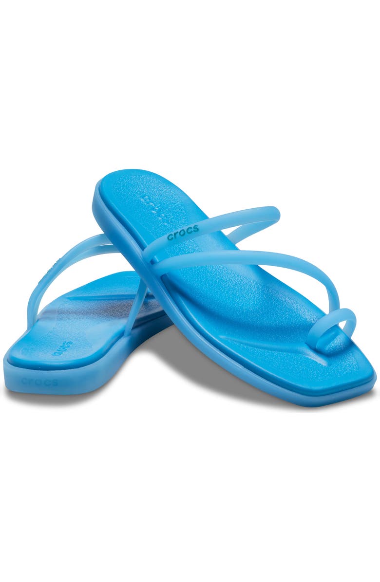 CROCS Miami Frosted Toe Loop Sandal, Alternate, color, Tinted Glass
