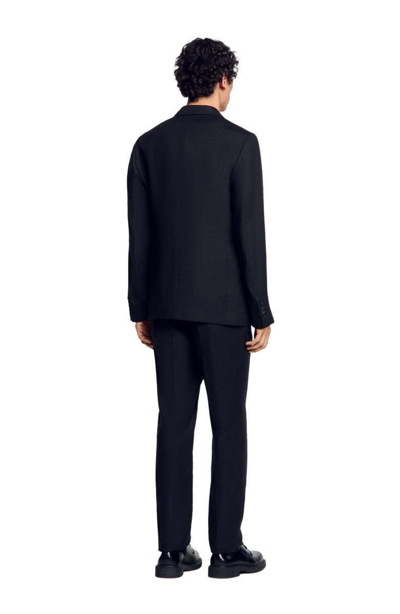 SANDRO Classic suit jacket, Alternate, color, Black