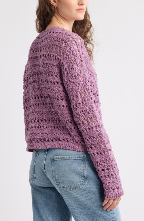 TREASURE & BOND TREASURE & BOND OPEN STITCH COTTON SWEATER 