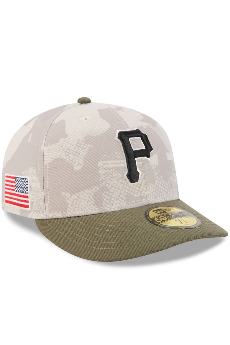 Men's New Era Light Beige/Olive Pittsburgh Pirates 2025 Armed Forces Day 59FIFTY Fitted Hat, Alternate, color, Light Beige