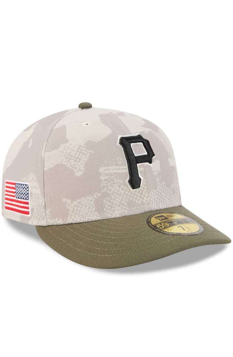 New Era Men's New Era Light Beige/Olive Pittsburgh Pirates 2025 Armed Forces Day 59FIFTY Fitted Hat, Alternate, color, Light Beige