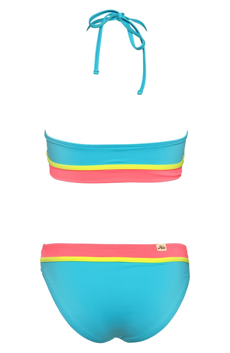 Hobie Kids' Smiles Halter Neck Two-Piece Swimsuit, Alternate, color,