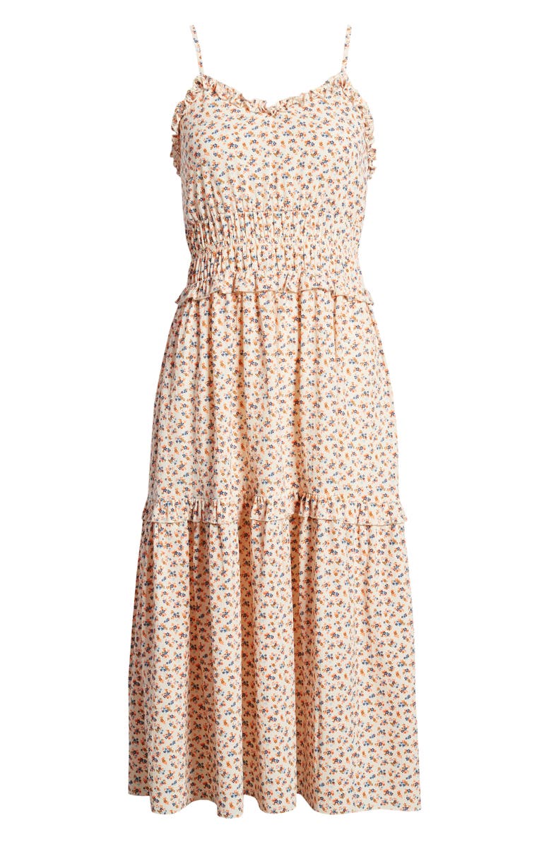 Angie Ruffle Sleeveless Midi Dress, Alternate, color,