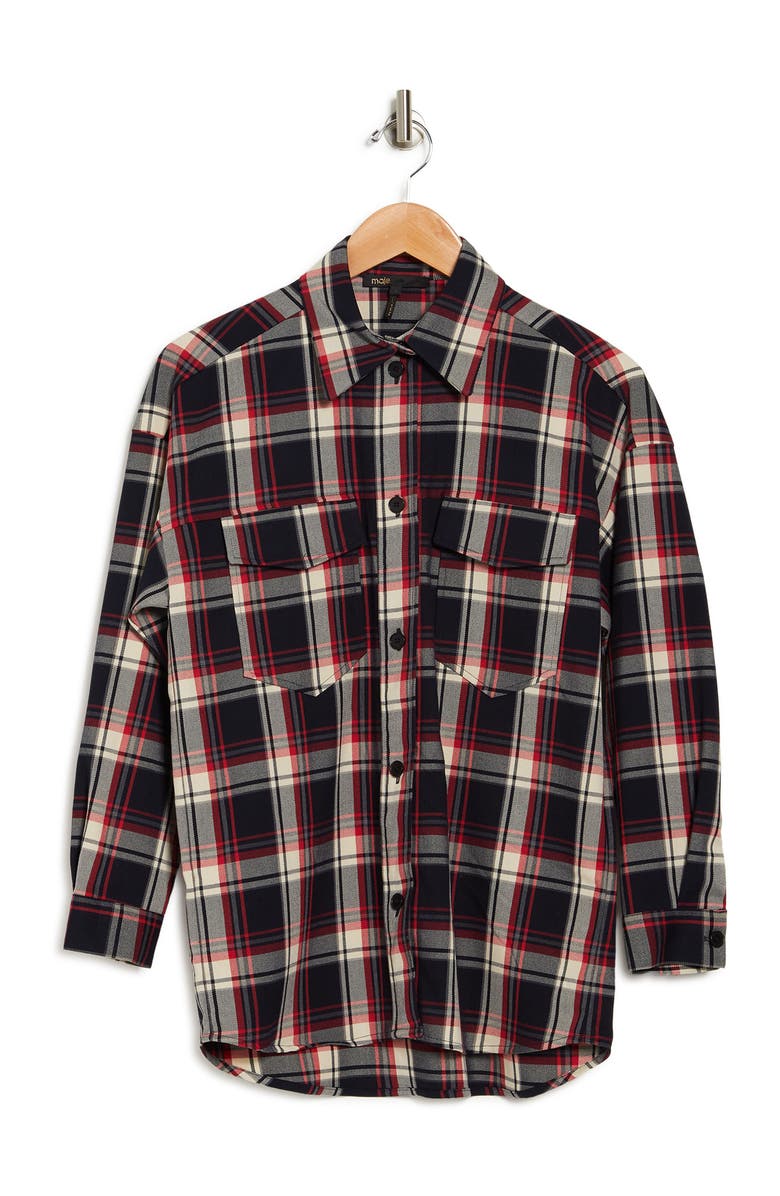maje 119 Calo Plaid Blouse, Alternate, color, 