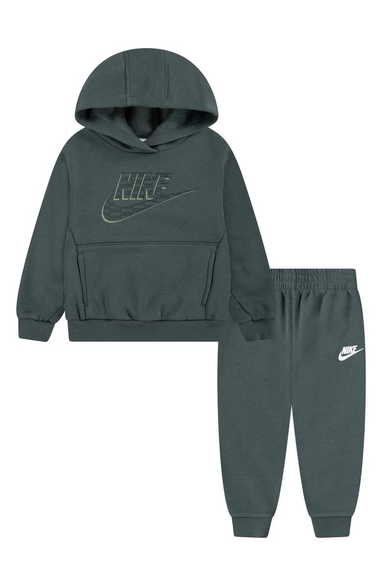 Nike Kids' Futura Wrap Fleece Pullover Hoodie & Joggers Set, Main, color, 
