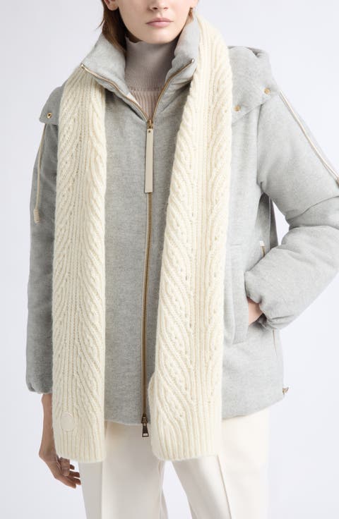 Wool Blend Knit Scarf