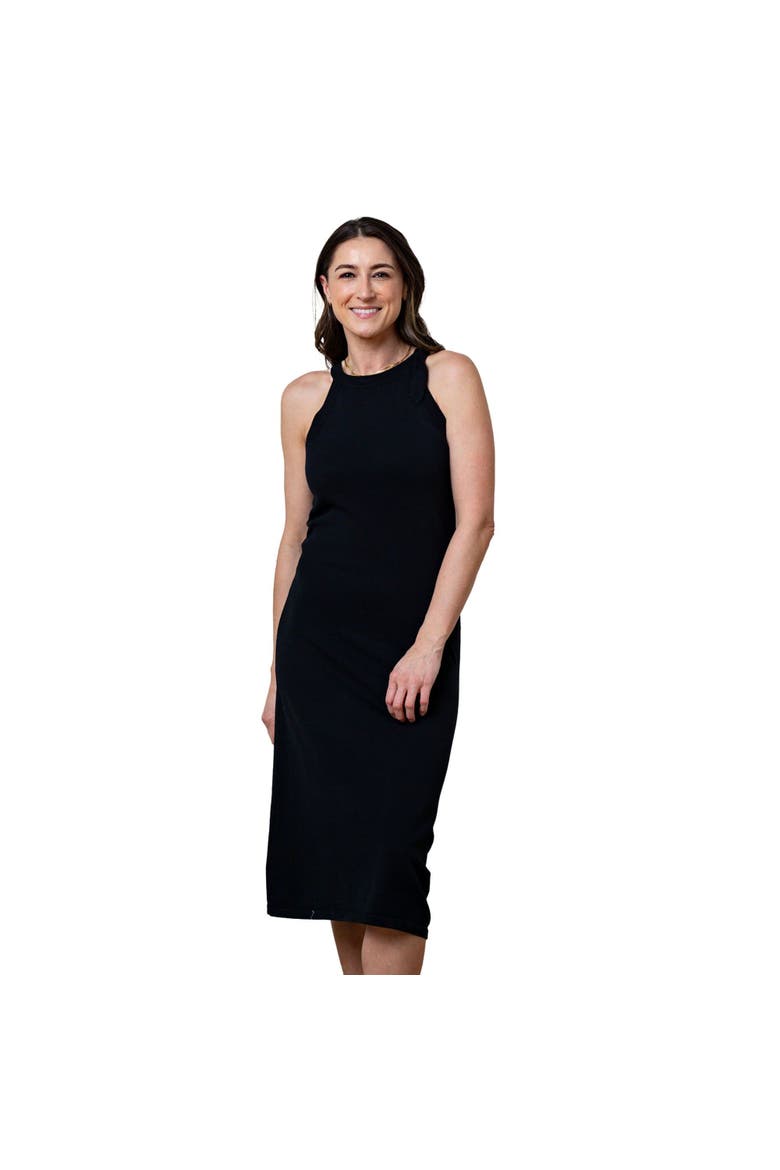 Womens' Halter Tie Sweater Dress, Main, color, Black