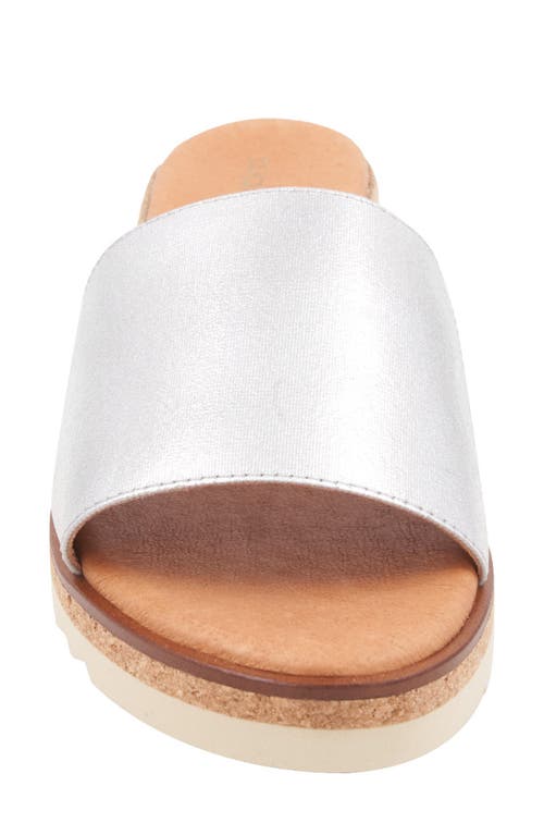 Andre Assous André Assous Nessie Platform Wedge Sandal In Silver