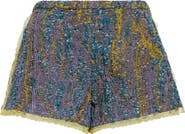 Dries Van Noten Pinky Embellished Abstract Jacquard Shorts