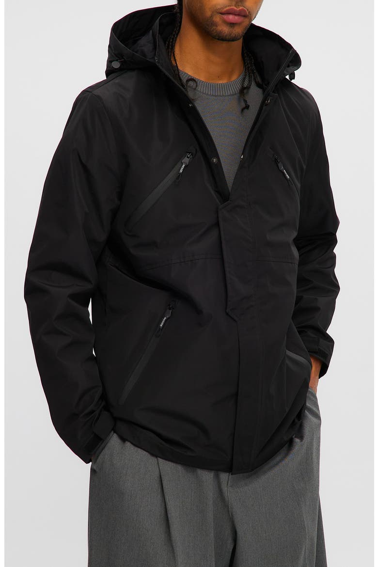 Hooded Windbreaker, Alternate, color, BLACK