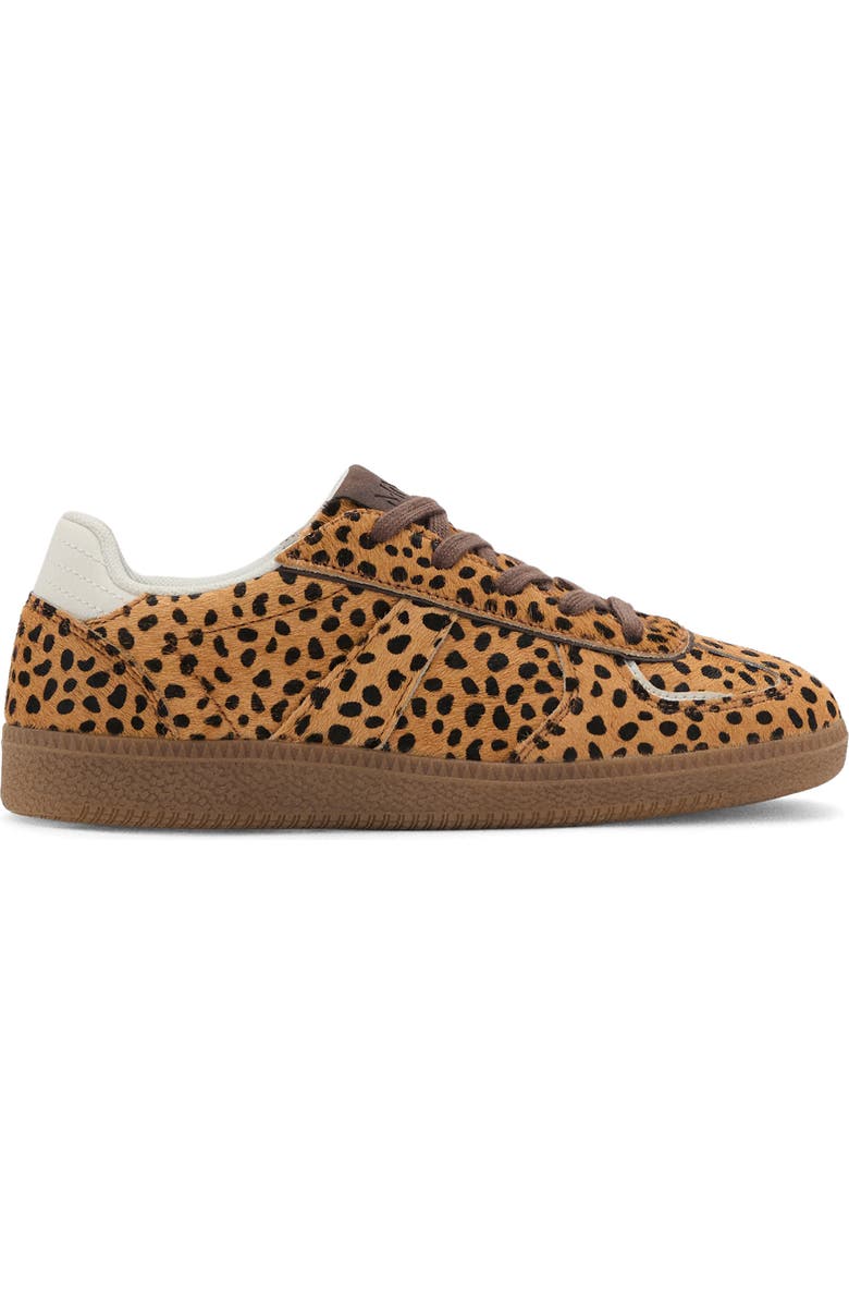MANGO TEEN Leopard Spot Genuine Calf Hair Sneaker, Alternate, color, Medium Brown
