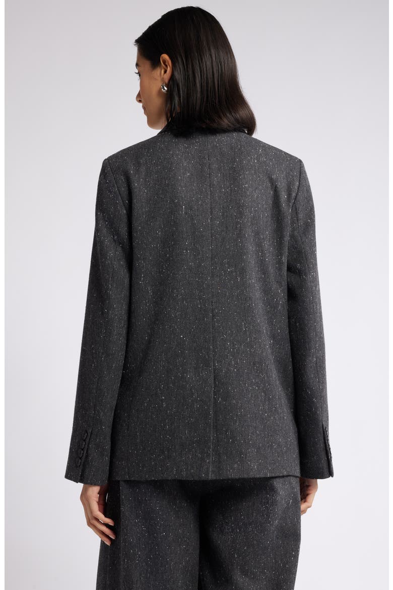 Textured Boyfriend Blazer, Alternate, color, LIGHT GREY SPECKLE