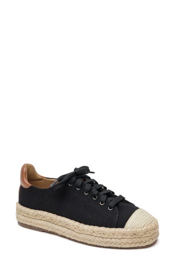 Linea Paolo Silva Espadrille Sneaker In Black/cognac