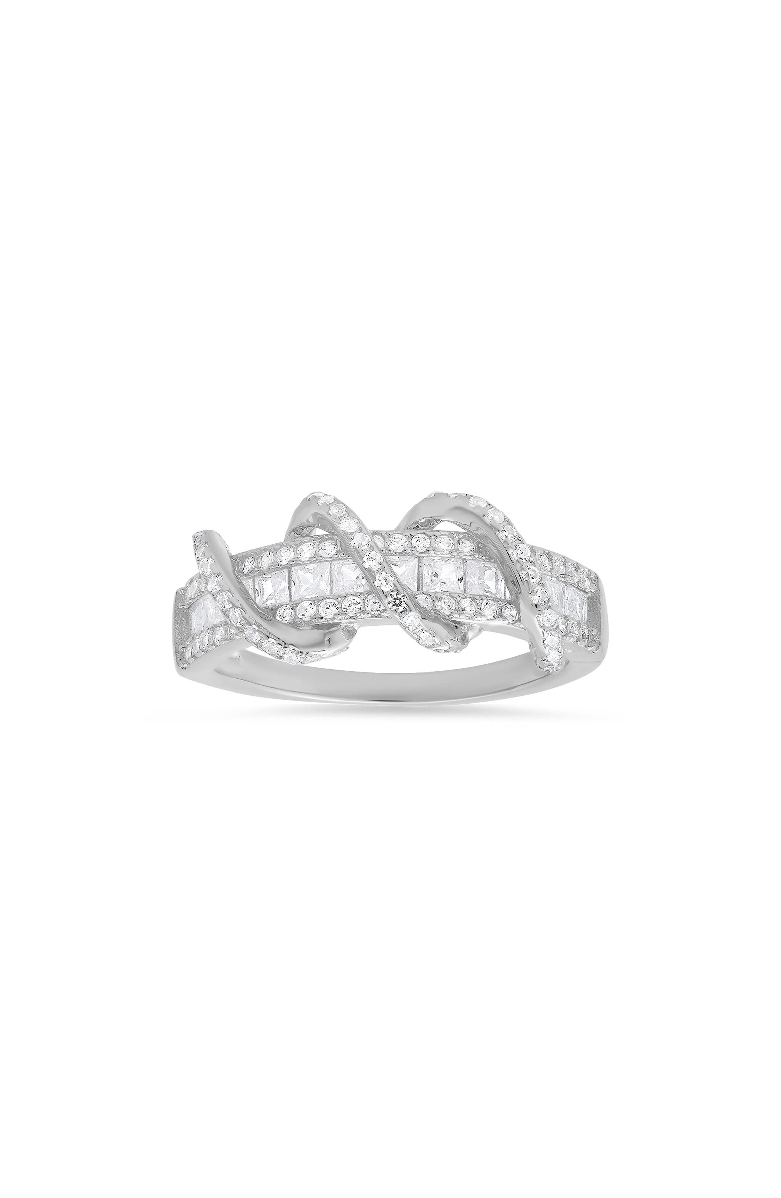 Queen Jewels Twisted Cubic Zirconia Band Ring