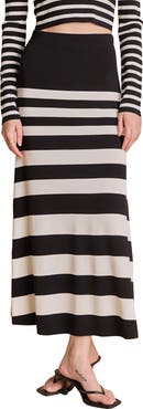 Endless Rose Stripe Midi Sweater Skirt