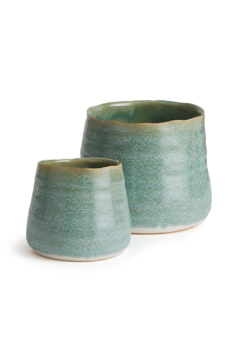 Olivia Flowerpot Planters Set of 2, Main, color, Green