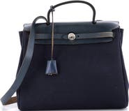 Pre-Owned Hermes Herbag Toile and Leather PM