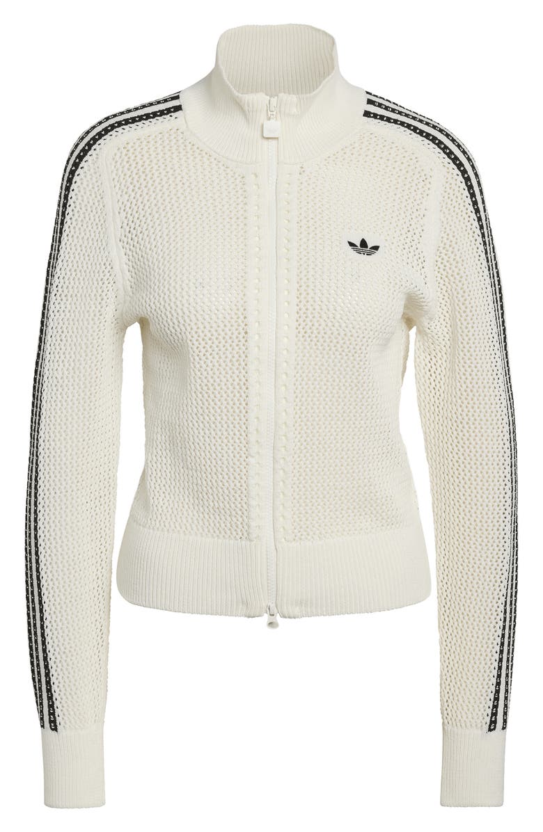 adidas Originals Open Knit Track Jacket, Alternate, color, Off White