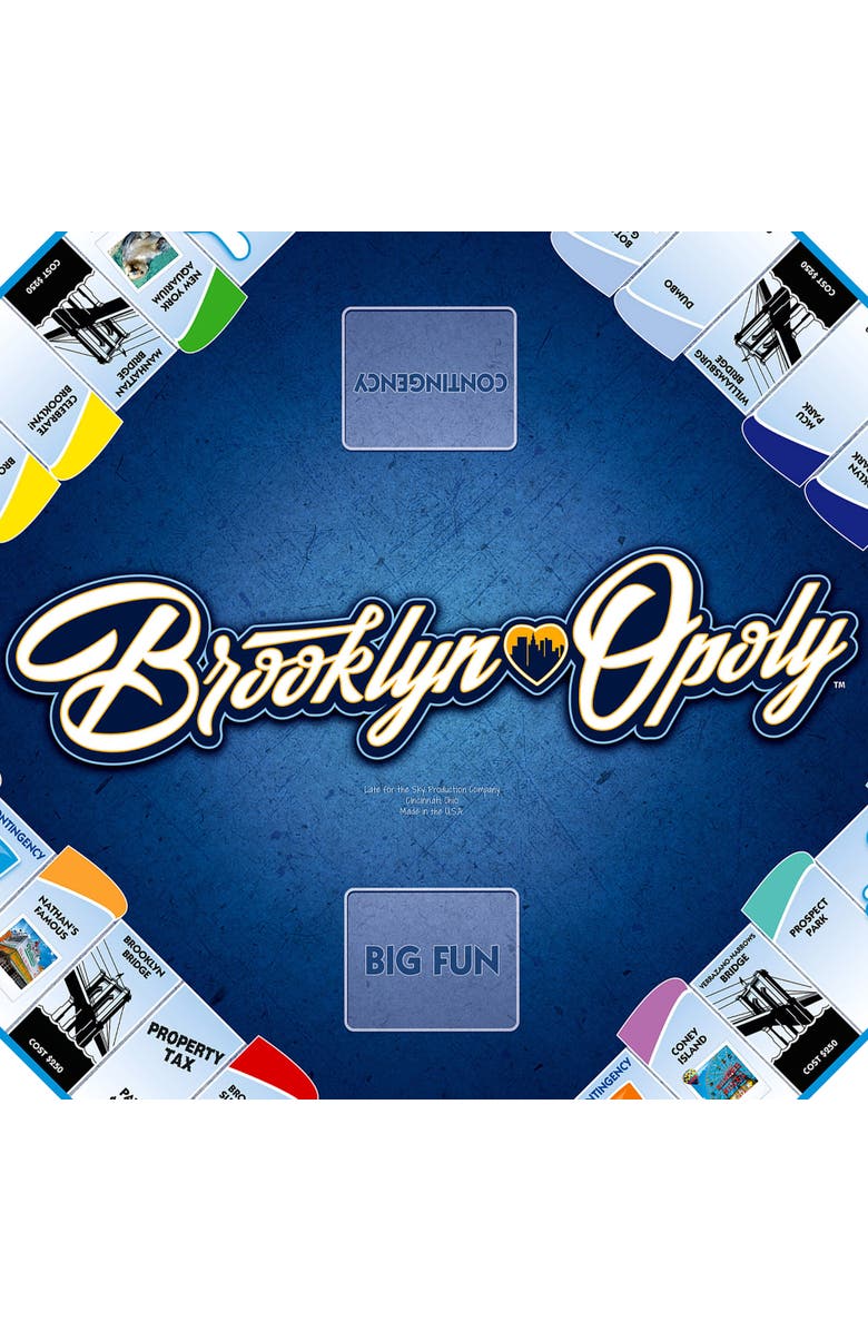 Late for the Sky Brooklynopoly Monopoly Board Game, Alternate, color, Multicolored