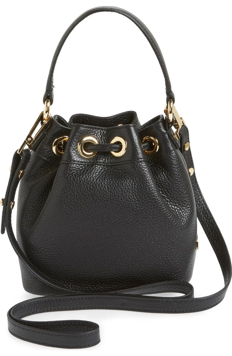 Milly Small Leather Bucket Bag, Alternate, color,