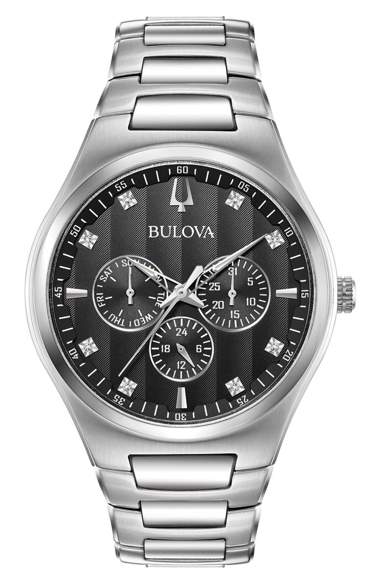 BULOVA Men's Stainless Steel Bracelet Watch, 40mm, Main, color, Silver