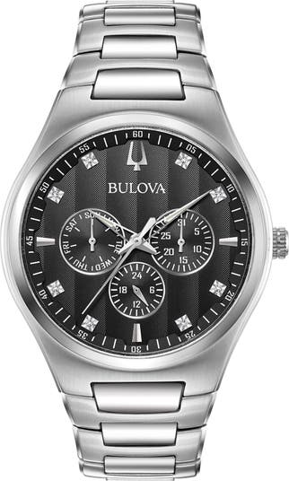 Men's Stainless Steel Bracelet Watch, 40mm