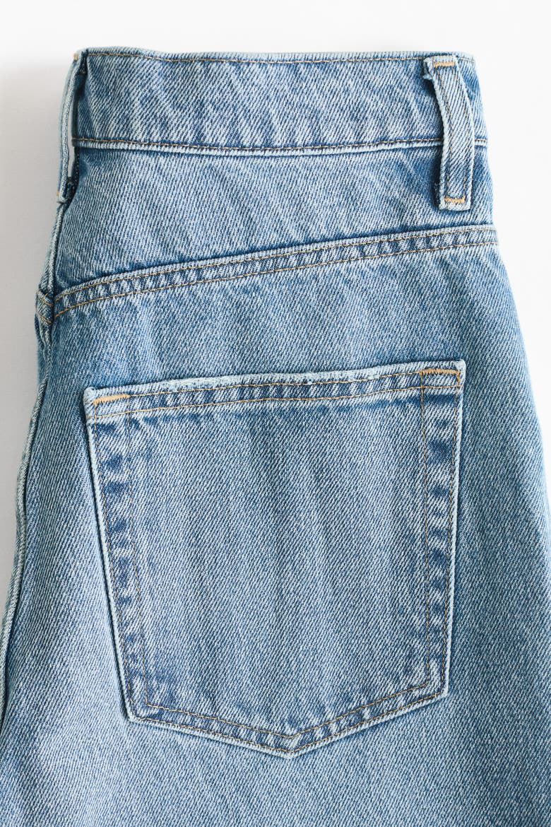 High-waist Barrel-leg Ankle Jeans, Alternate, color, Light denim blue
