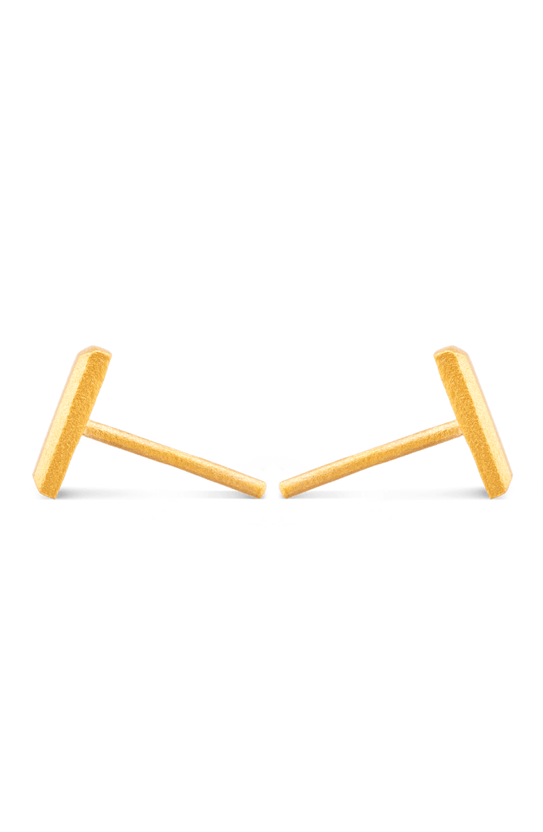 7879 Mini Bullion Bar Stud Earrings, Alternate, color, Gold 9K