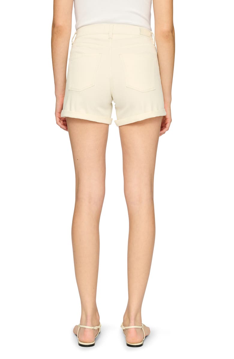 DL1961 Zoie Mid Rise Relaxed Denim Shorts, Alternate, color, Eggshell Rolled