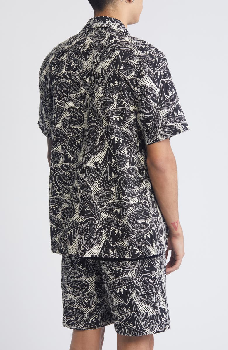 Billionaire Boys Club Dollarsdiamonds Cotton Camp Shirt, Alternate, color,