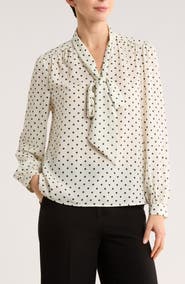 Gemma + Jane Tie Neck Georgette Top