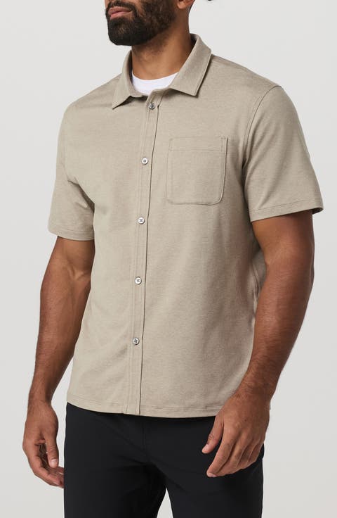 Ponto Short Sleeve Performance Button-Up Shirt
