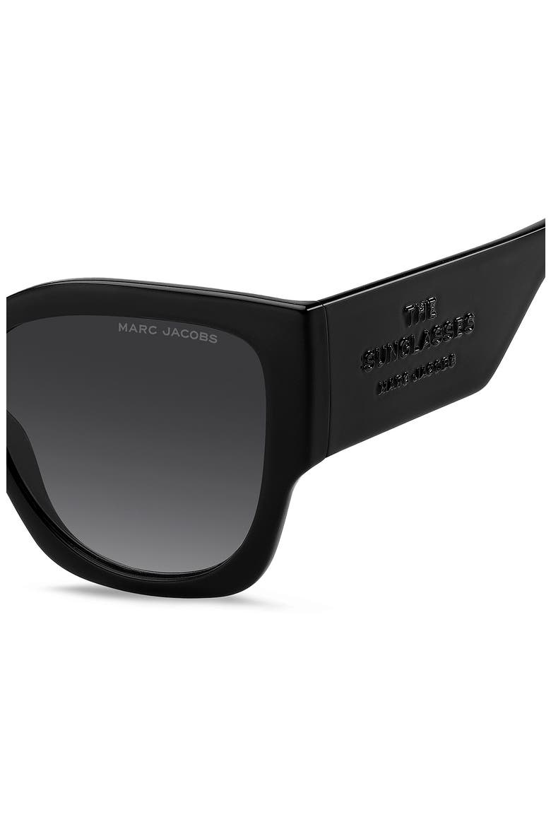 56mm Gradient Cat Eye Sunglasses, Alternate, color, BLACK/ DARK GREY SF