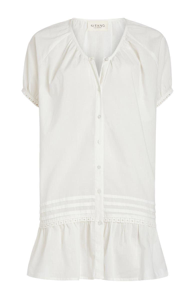 SITANO Verano Beach Cover-up with Buttons, Alternate, color, White